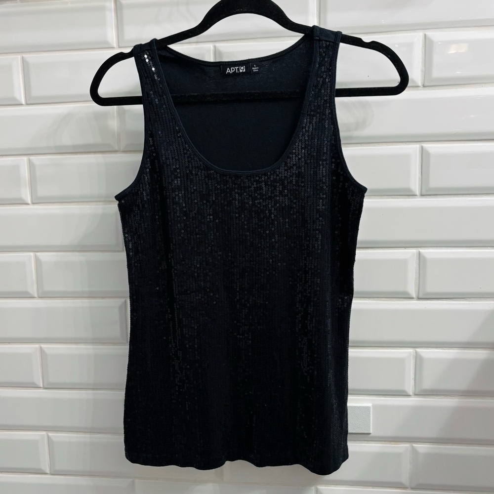 APT. 9 Women’s Black Sequined Tank Top